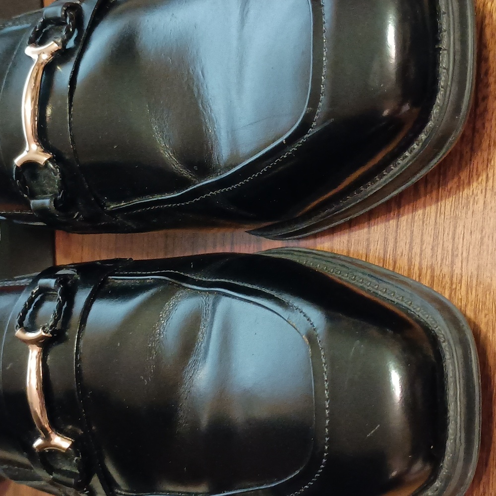 Stacy Adams Mens 13 Pierce Black Leather Bit Slip-Ons
